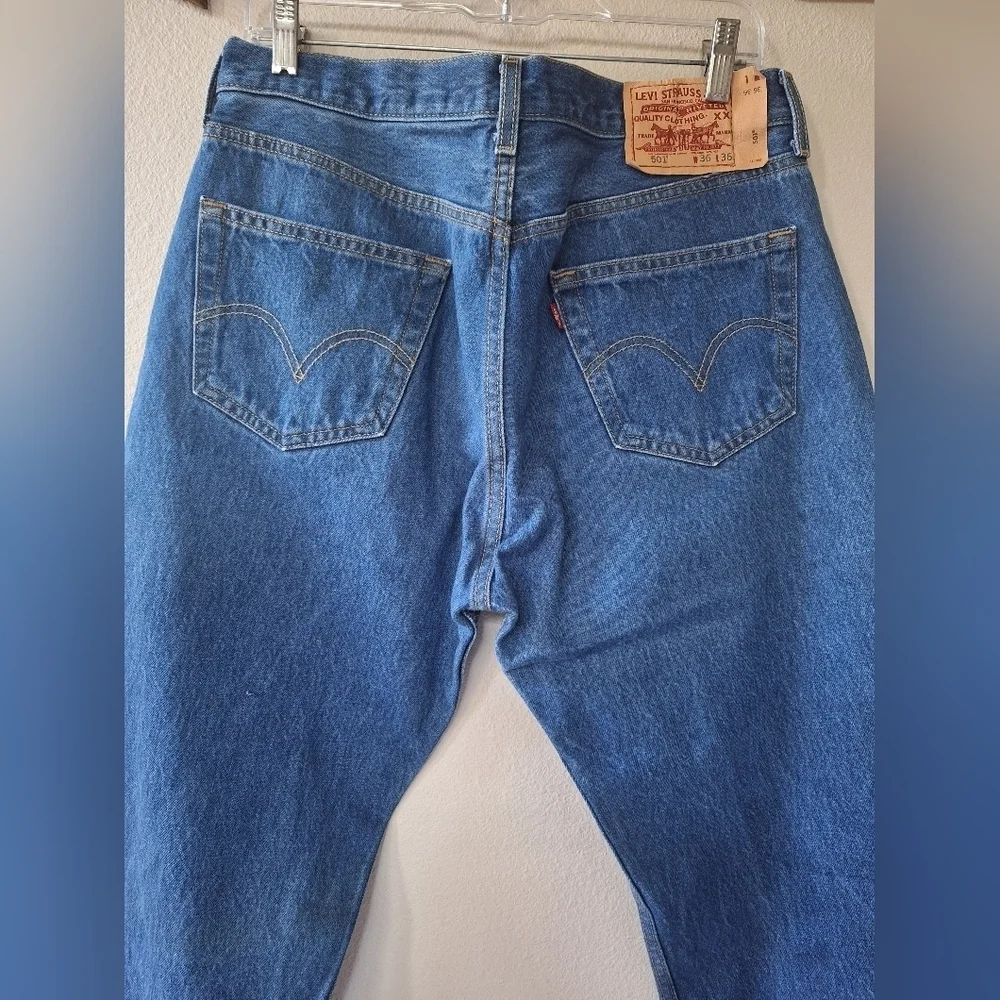 Levi 501's Mens Blue Demin Jeans Dominion Republic 2007 Size 36x36